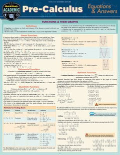 PRE-CALCULUS EQUATIONS & ANSWE