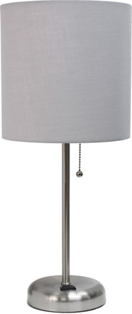 STEEL OUTLET LAMP LED GY